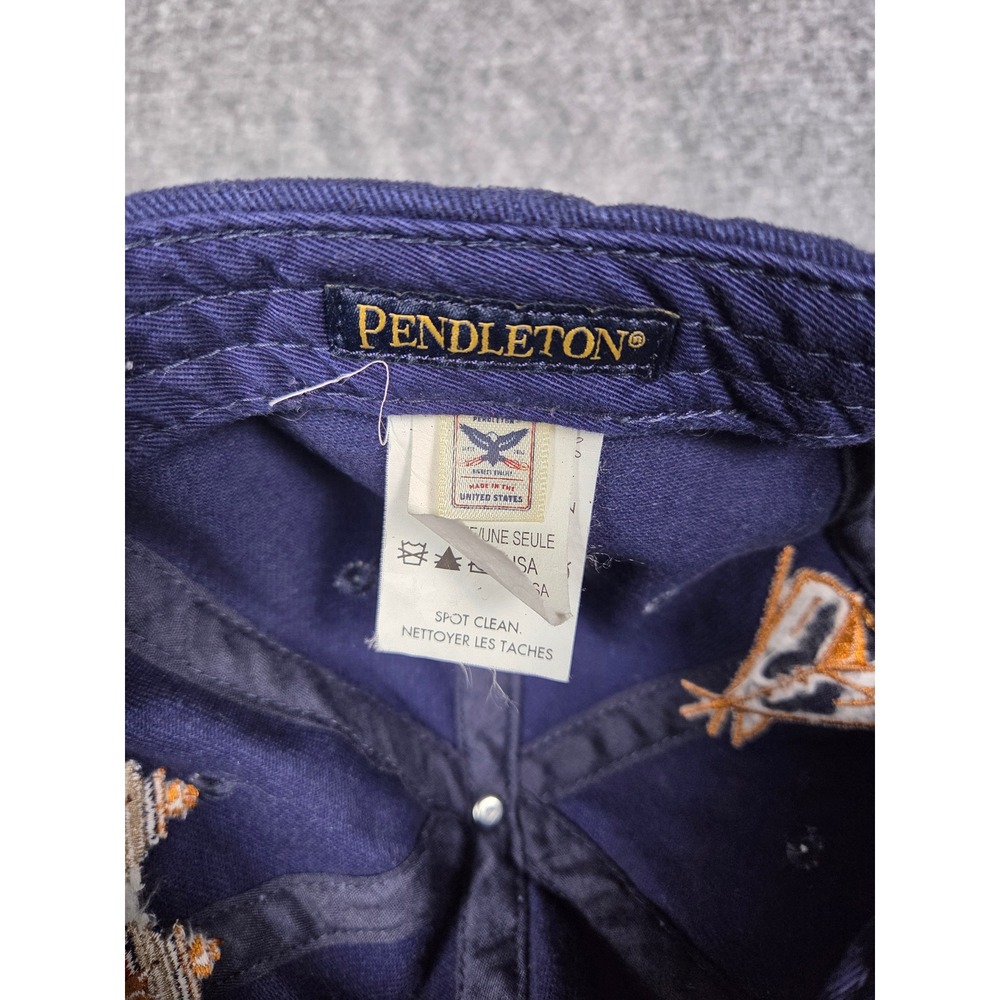 Pendleton Blue Embroidered tribal Adjustable Baseball Cap Hat - Picture 6 of 8